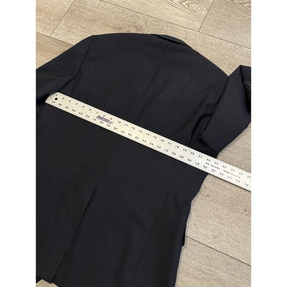 Brooks Brothers 346 Blazer Mens 45L Black 2 Button Wool Stretch Formal Flaw - Picture 10 of 11